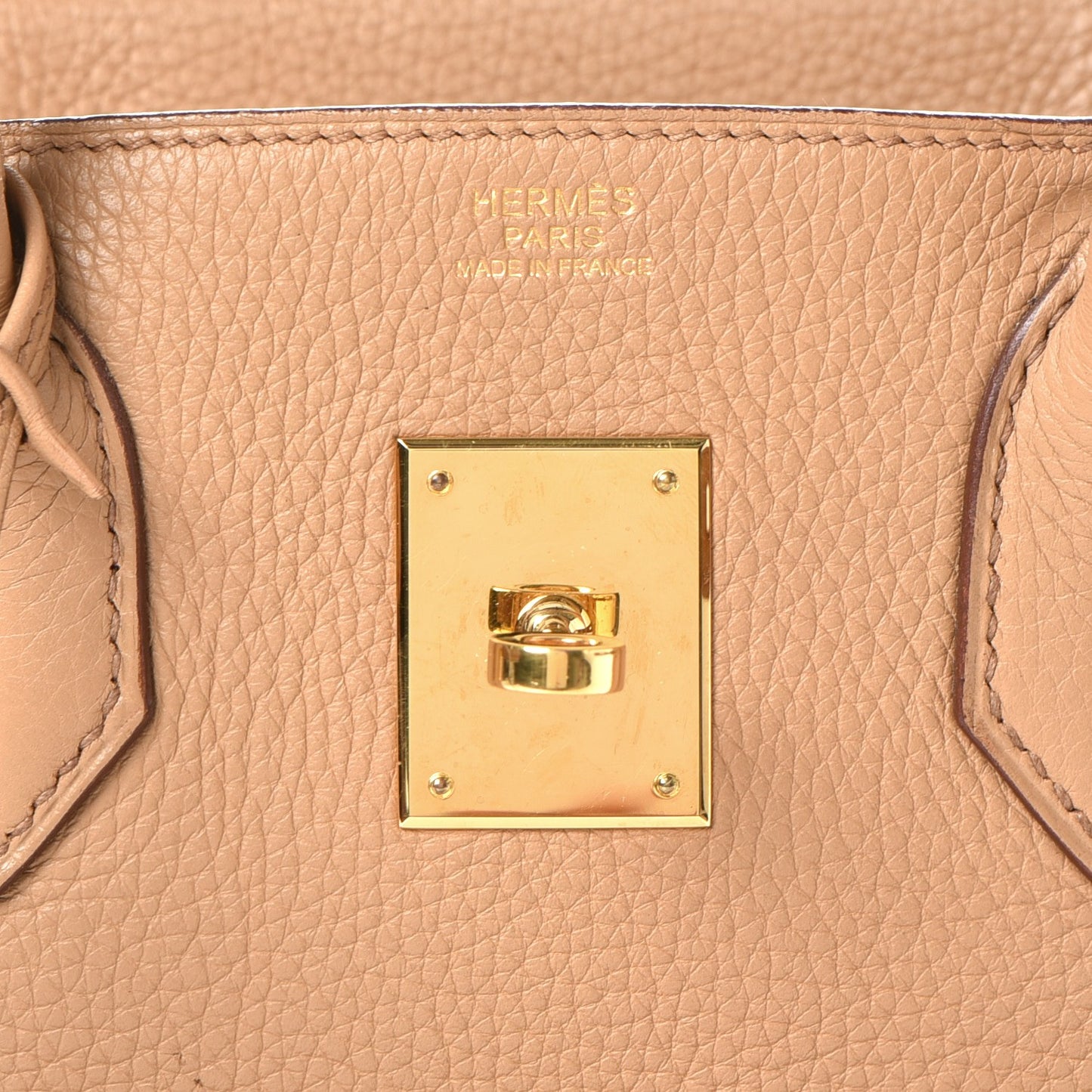 Taurillon Clemence Birkin 30 Camel Tabac