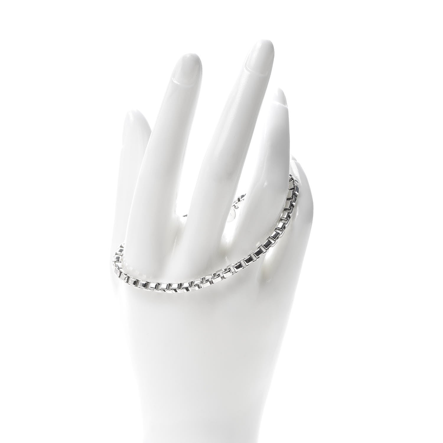 Tiffany Sterling Silver 4mm Venetian Link Bracelet 2 of 6