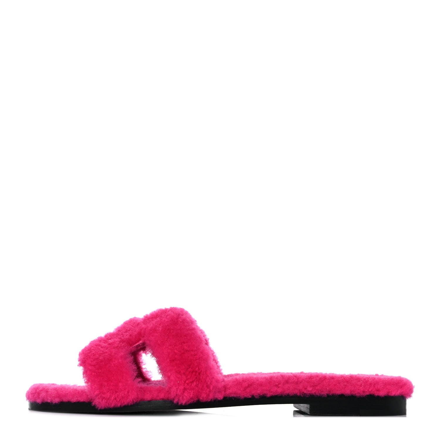 Hermes Woolskin Oran Sandals 36 Rose Fuchsia 1 of 8