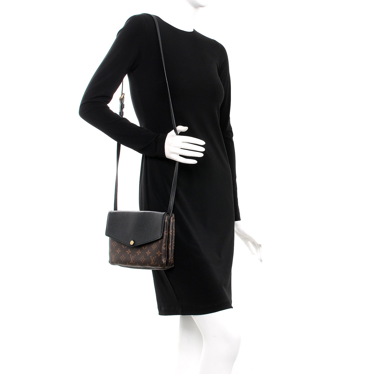 Louis Vuitton Monogram Twice Pochette Black 2 of 8