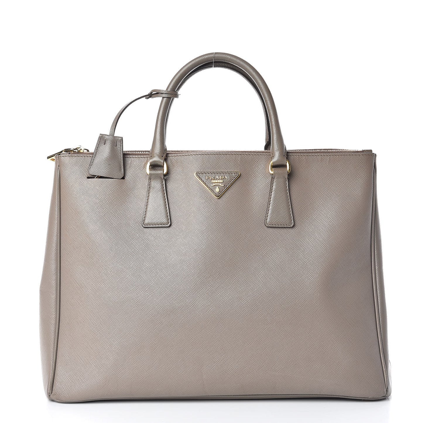 Saffiano Large Galleria Double Zip Tote Argilla