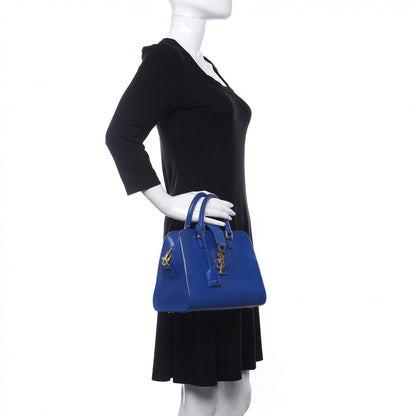 Saint Laurent Calfskin Monogram Baby Cabas Blue 3 of 19