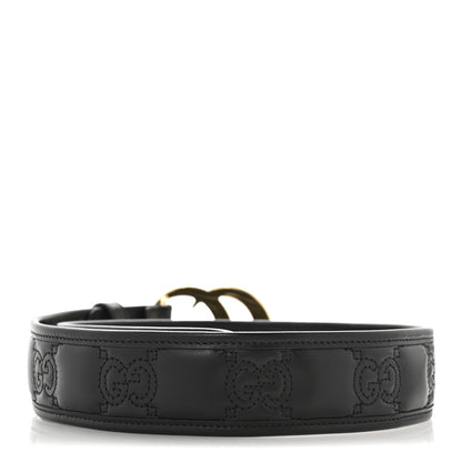 Gucci Calfskin GG Matelasse Marmont 40mm Belt 70 28 Black 2 of 4