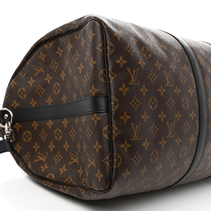 Louis Vuitton Monogram Macassar Keepall Bandouliere 55 8 of 9
