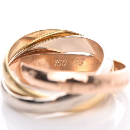 Cartier 18K Pink Yellow White Gold Le Must De Trinity Ring 50 5.25 5 of 6