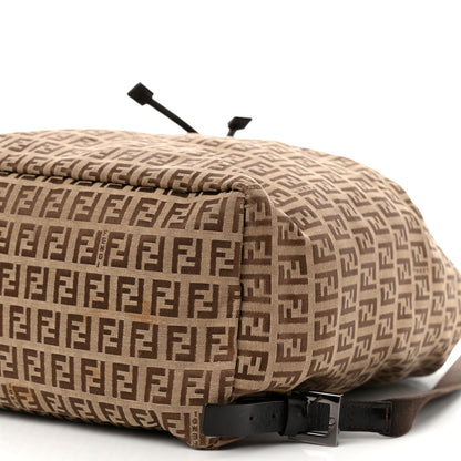 Fendi Zucchino Flap Backpack Tobacco 10 of 14