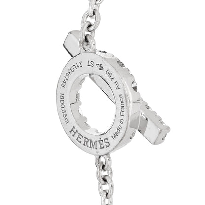 Hermes 18K White Gold Diamond Finesse Bracelet ST 3 of 4