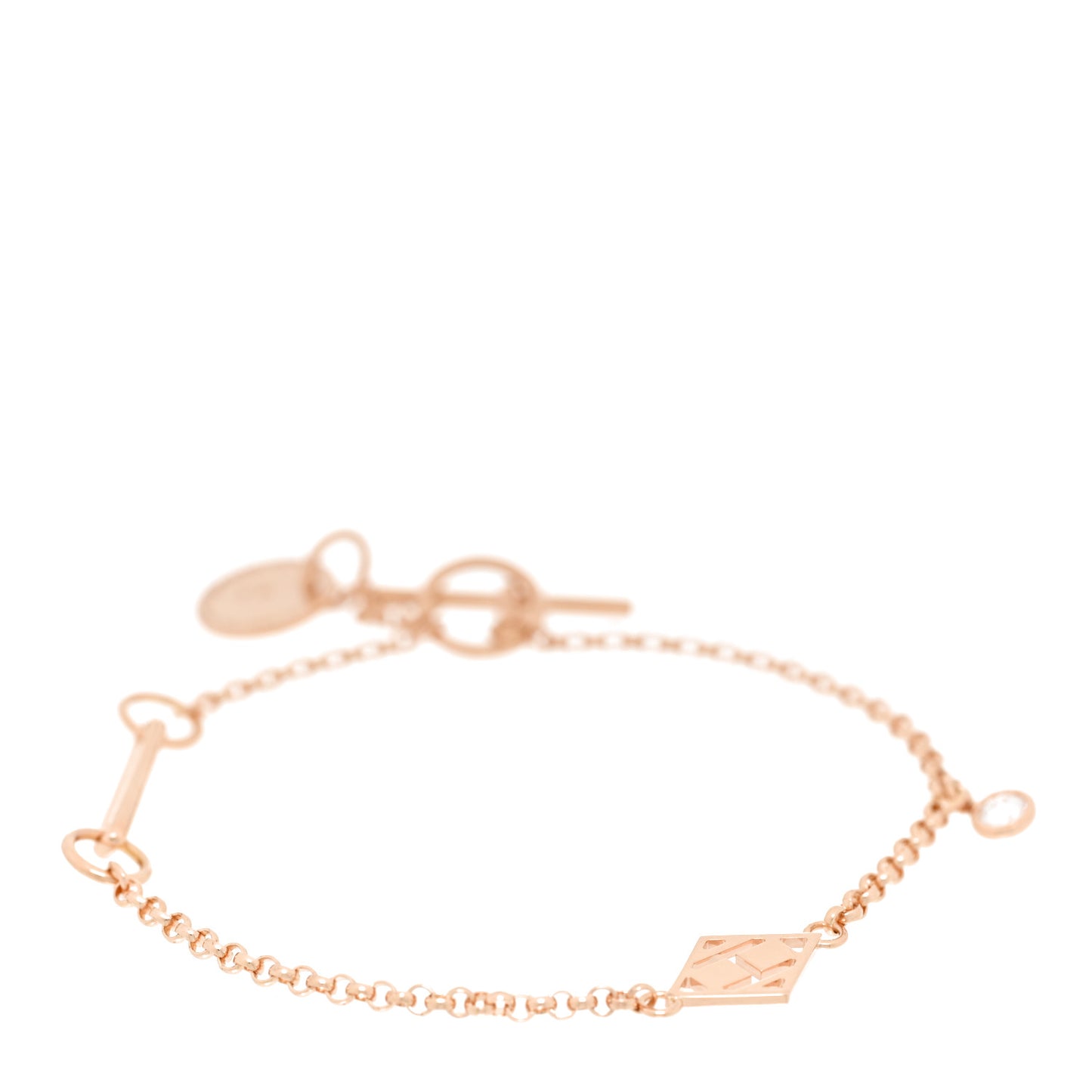 18K Rose Gold Diamond Gambade Bracelet ST