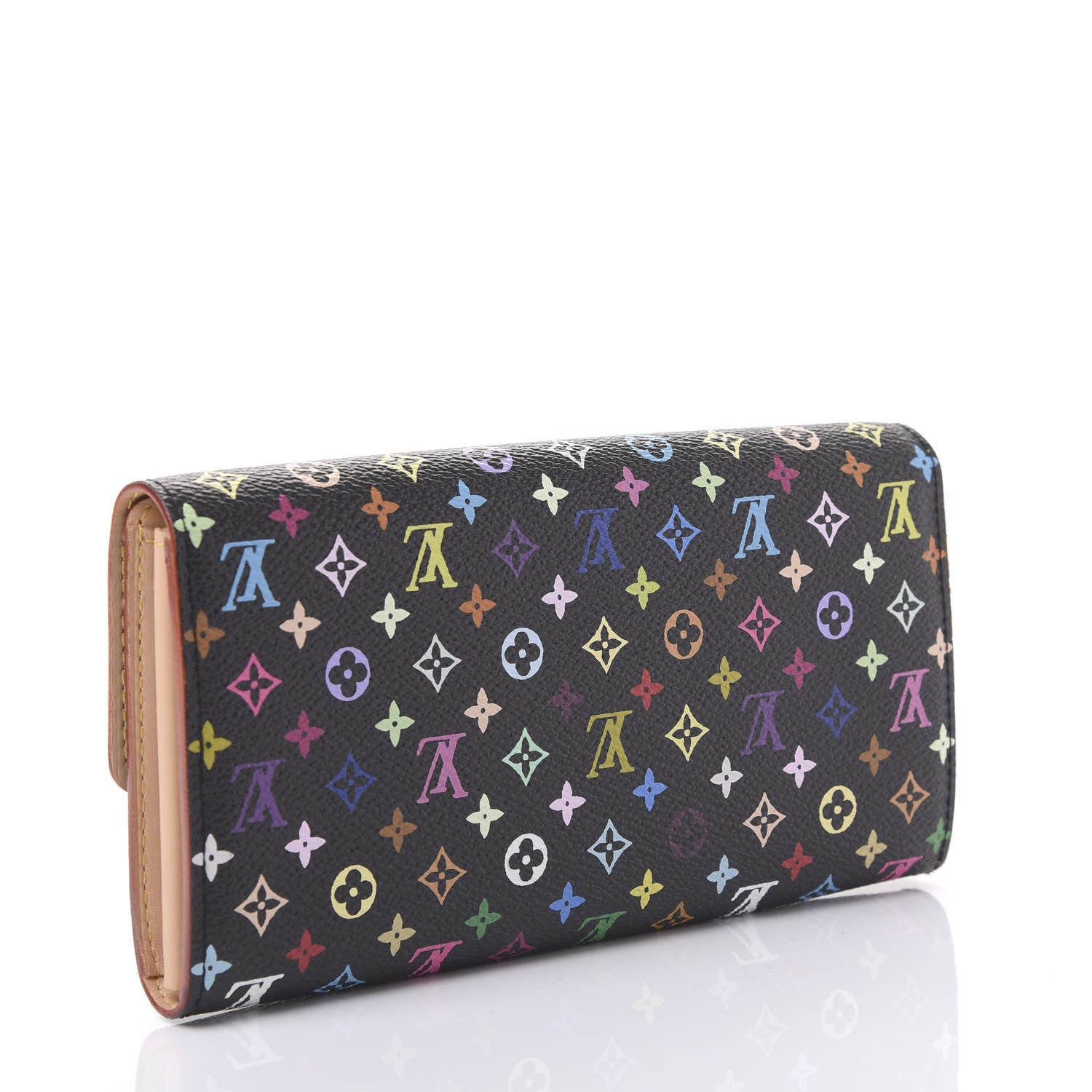 Louis Vuitton Monogram Multicolor Sarah Wallet Black 3 of 9