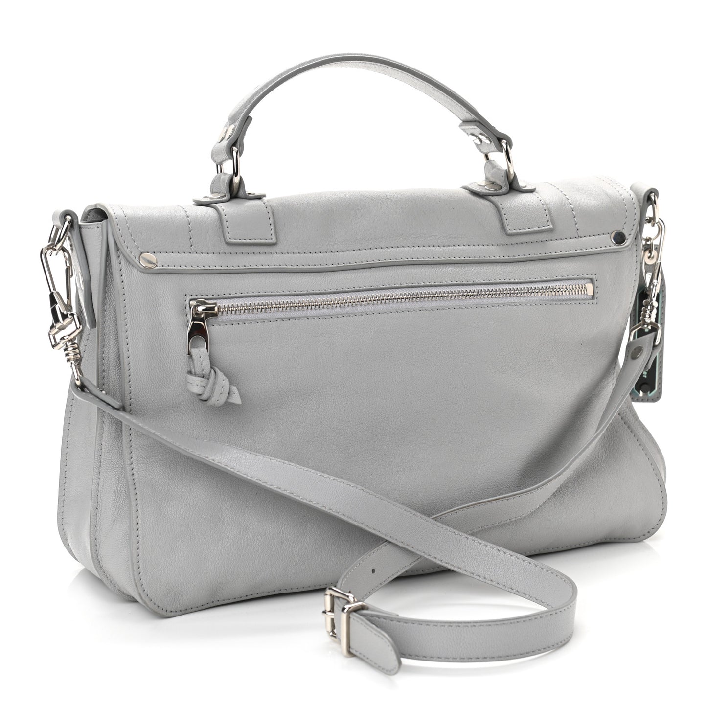 Lambskin Medium PS1 Satchel Dove Grey