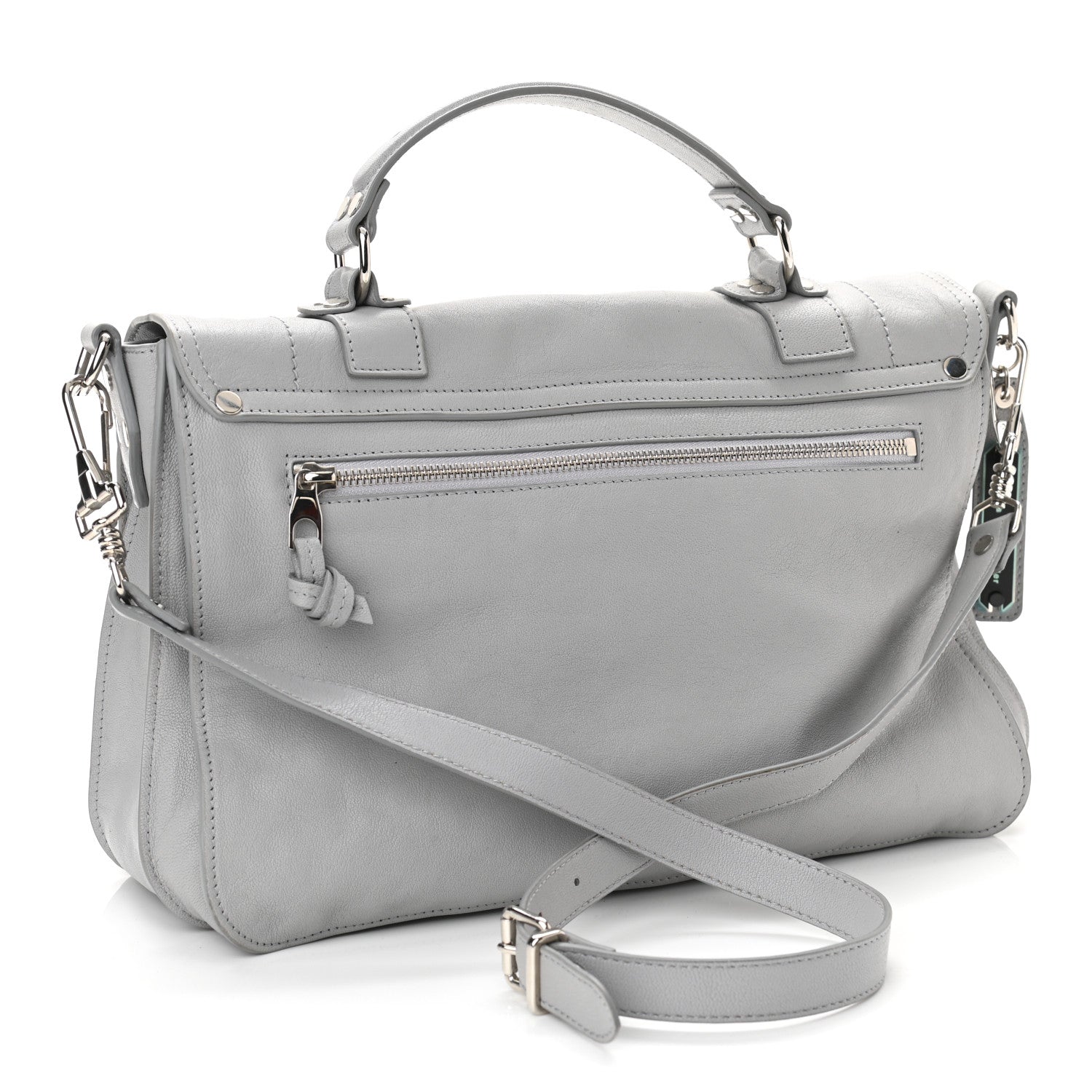 Proenza Schouler Lambskin Medium PS1 Satchel Dove Grey 3 of 10