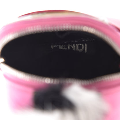 Fendi Nylon Shiny Nappa Nutria Fox Fur Monster Eyes Mini Backpack Charm Lollypop Rosa Fluo Multicolor 4 of 6
