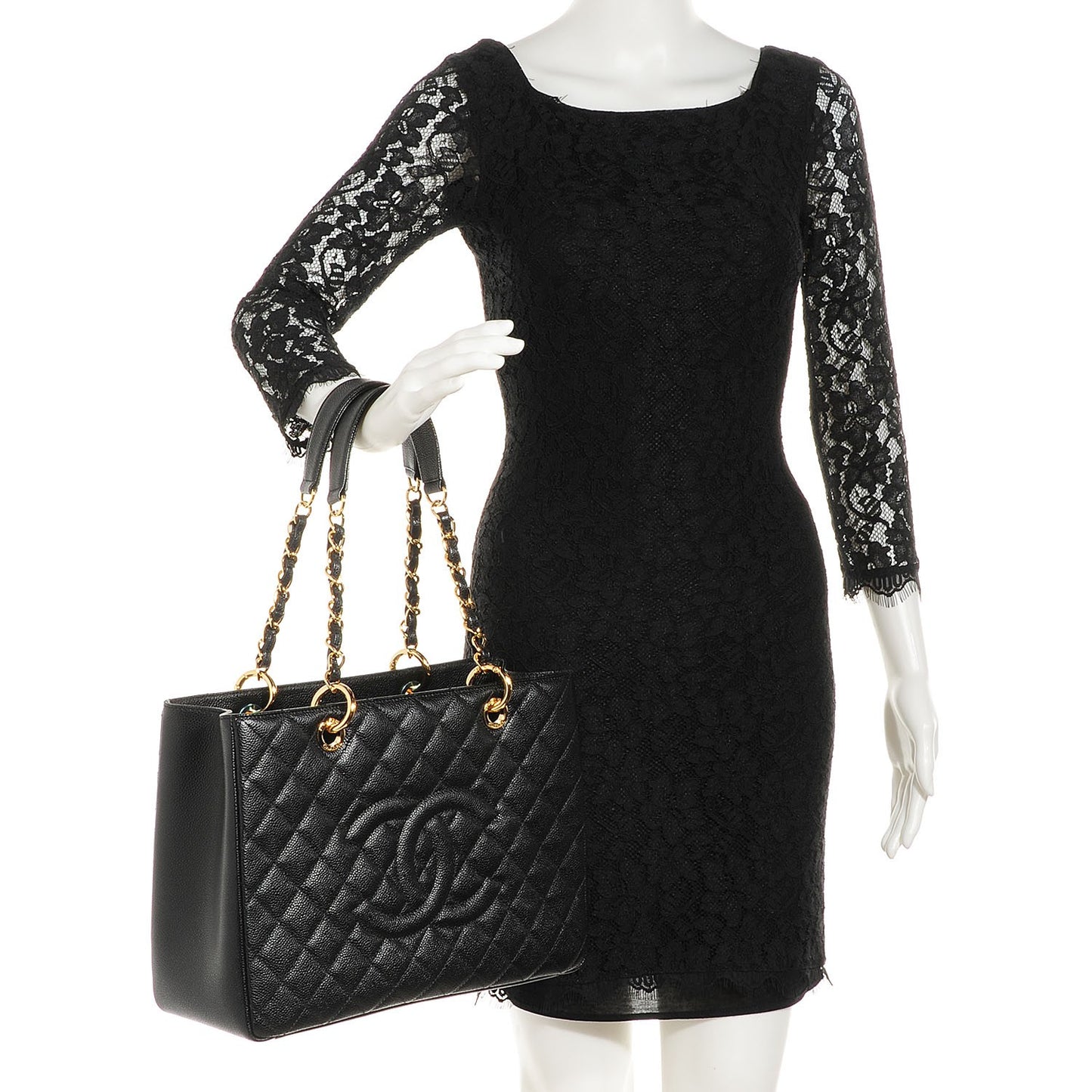Caviar Grand Shopping Tote GST Black