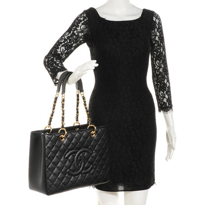 Chanel Caviar Grand Shopping Tote GST Black 2 of 8