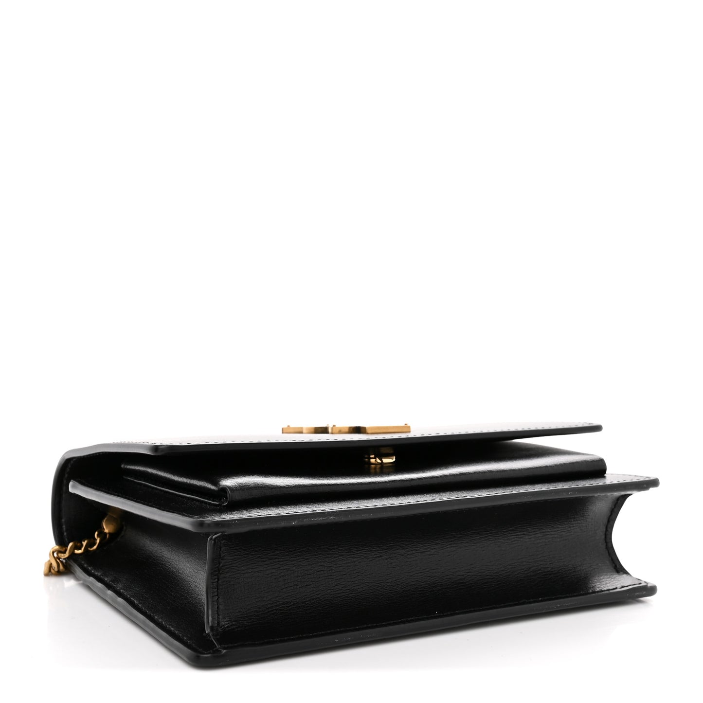 Calfskin Monogram Sunset Chain Wallet Black