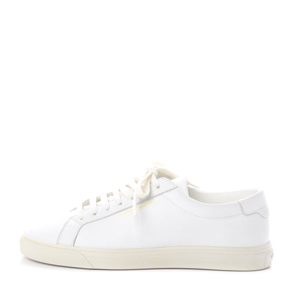 Saint Laurent Calfskin Andy Low Top Sneakers 37 Blanc Optique 1 of 7
