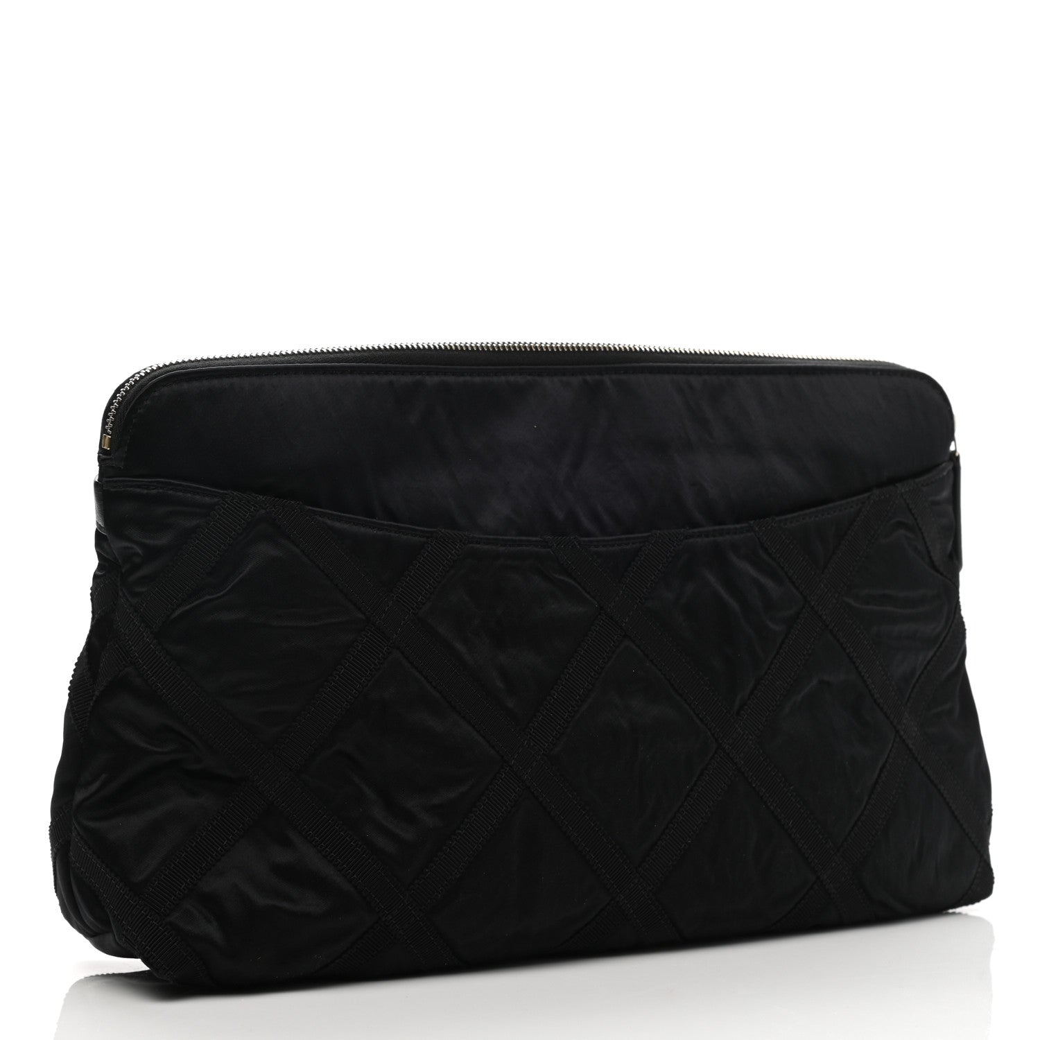 Chanel Nylon Grosgrain Large Lifestyle Pouch With Foldable Tote Black 5 of 11