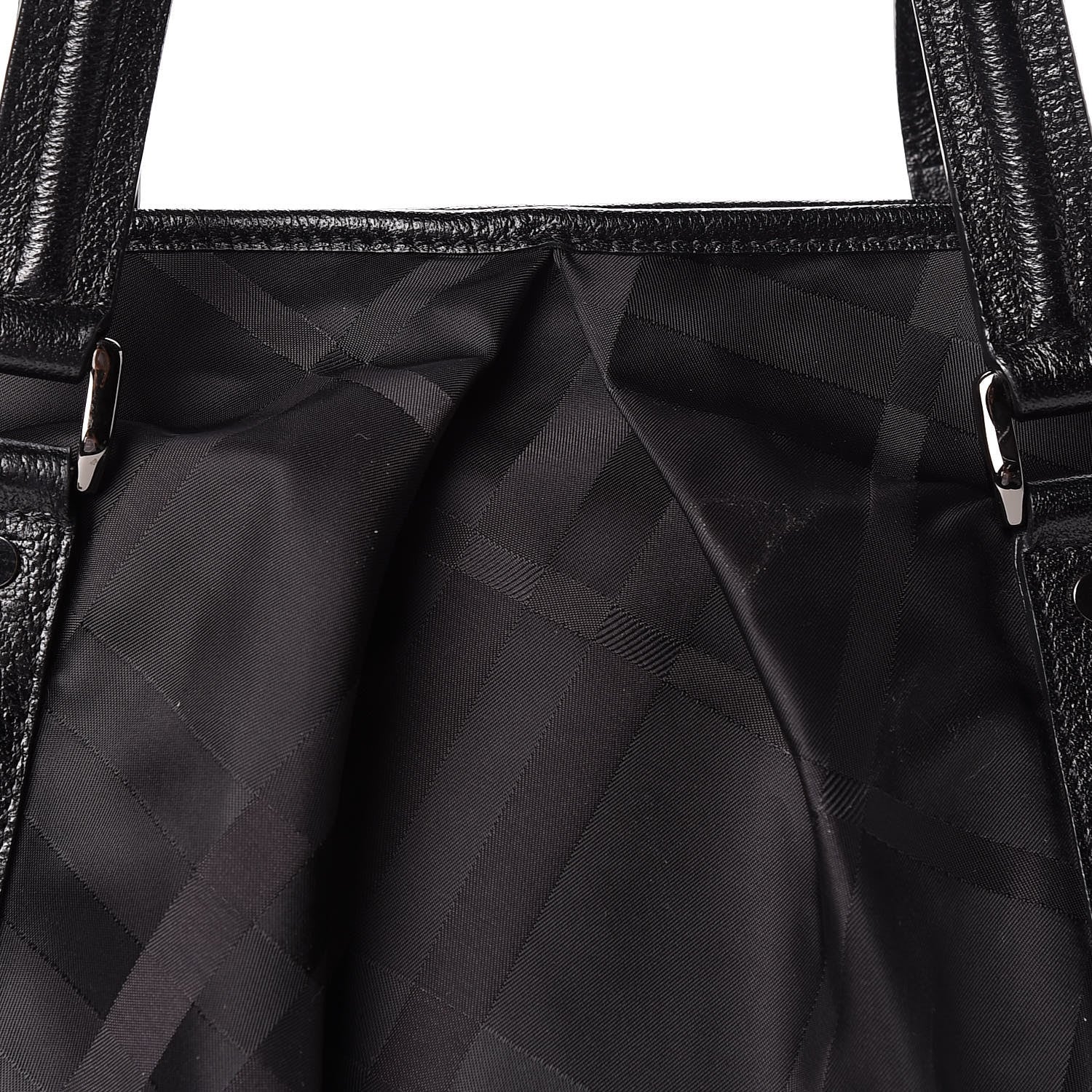 Burberry Nylon Tonal Check Diaper Bag Black 8 of 10