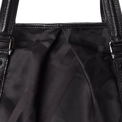Burberry Nylon Tonal Check Diaper Bag Black 8 of 10