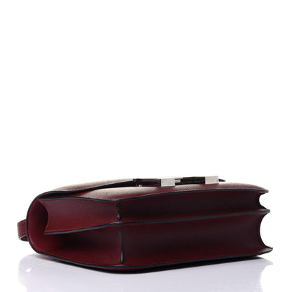Hermes Epsom Enamel Constance 24 Rouge H Bleu Nuit 3 of 10