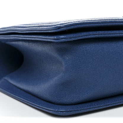 Chanel Caviar Quilted Medium Boy Flap Dark Blue 9 of 10