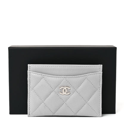 Chanel Caviar Quilted Card Holder Grey 11 of 11