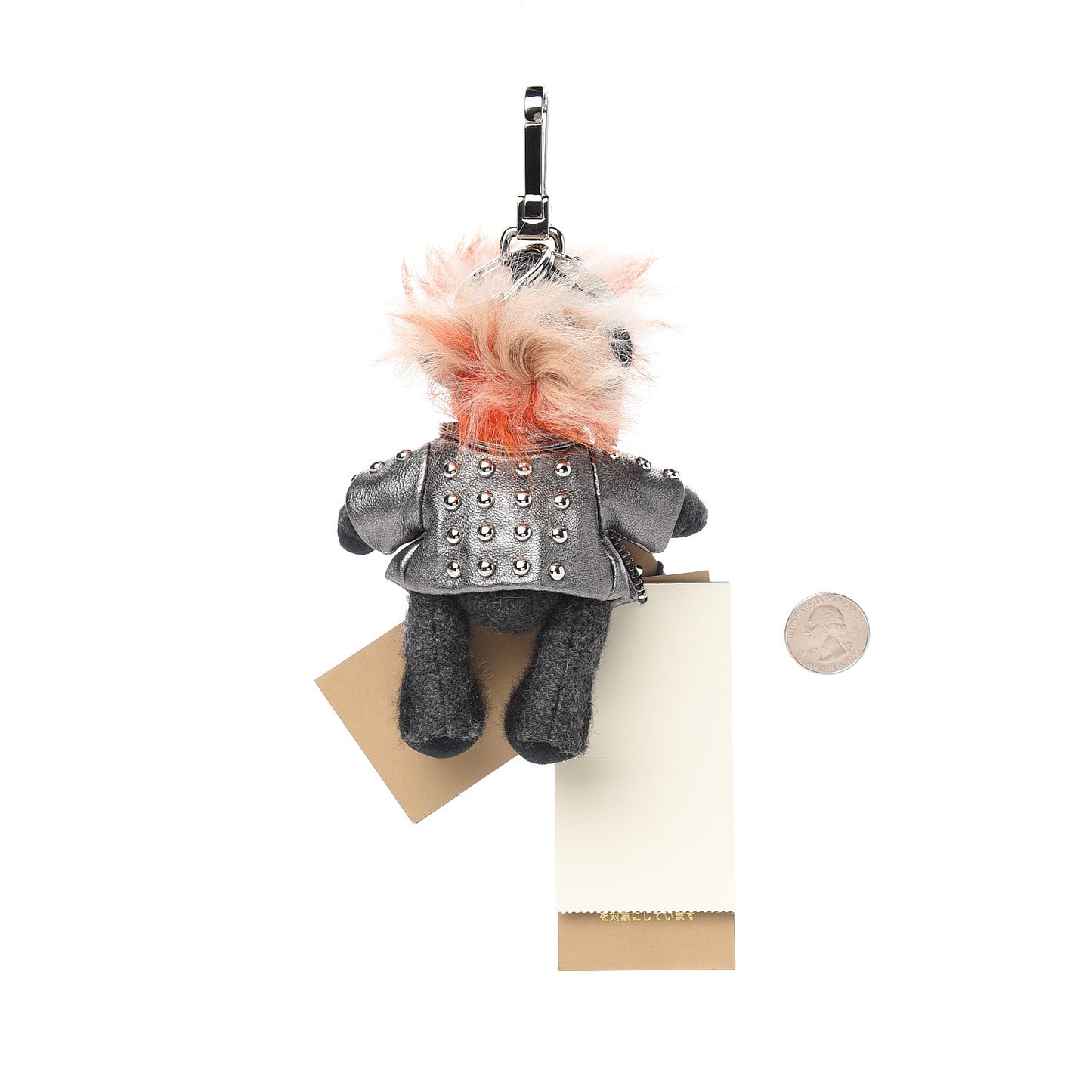 Cashmere Check Studded Punk Thomas Bear Bag Charm