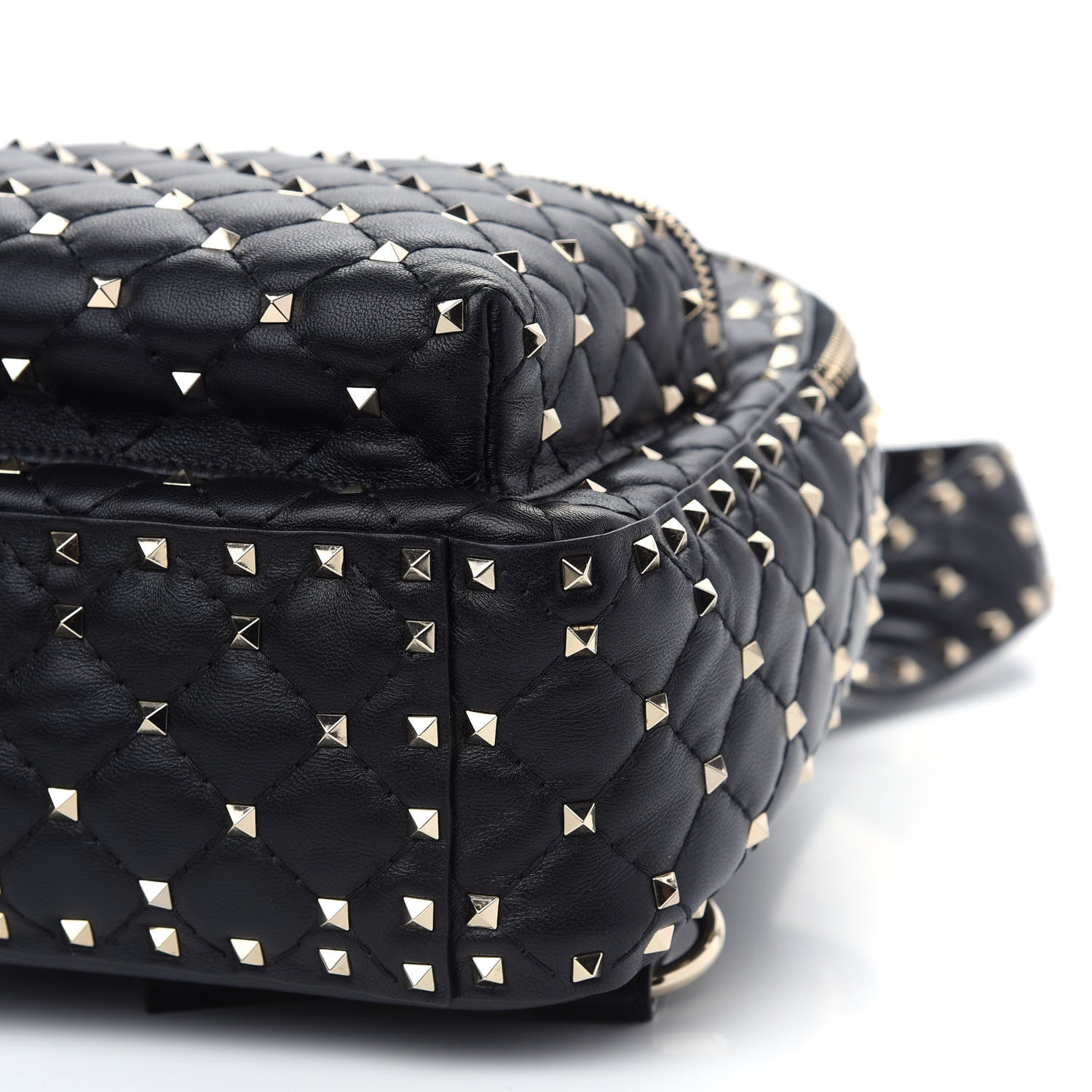 Valentino Garavani Nappa Quilted Small Rockstud Spike Backpack Black 8 of 8