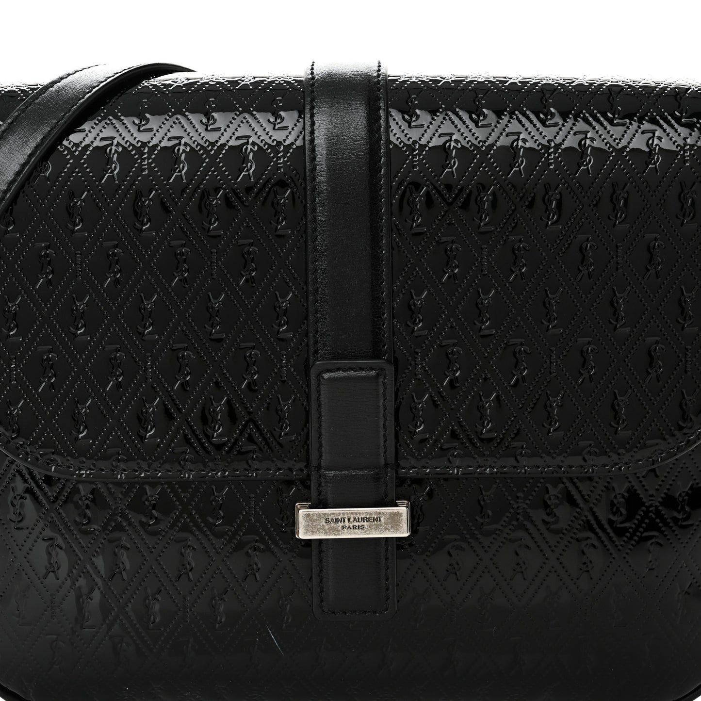 Patent Embossed Small Le Monogramme Satchel Black