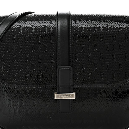 Saint Laurent Patent Embossed Small Le Monogramme Satchel Black 7 of 9