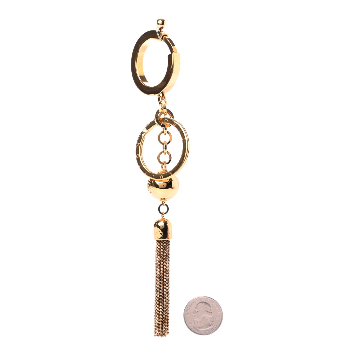 Louis Vuitton Goldtone Swing Key Holder and Bag Charm 3 of 12