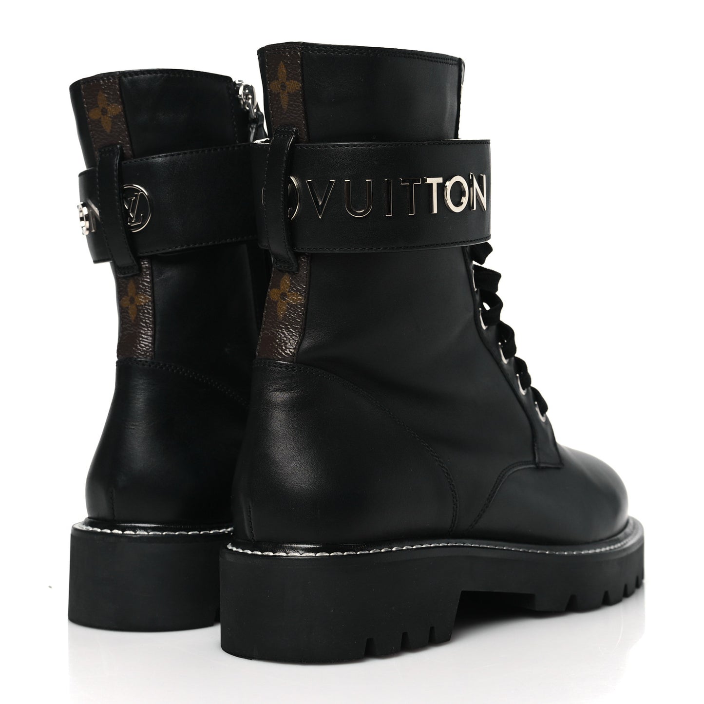 Calfskin Territory Flat Ranger Boots 39 Black