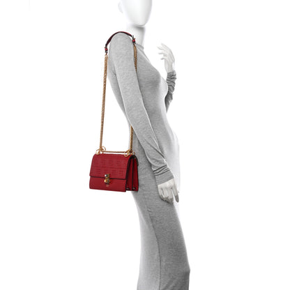 Fendi Vitello Liberty FF 1974 Embossed Small Kan I Shoulder Bag Fragola 3 of 10