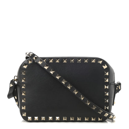 Valentino Garavani Calfskin Rockstud Camera Crossbody Bag Black 1 of 12