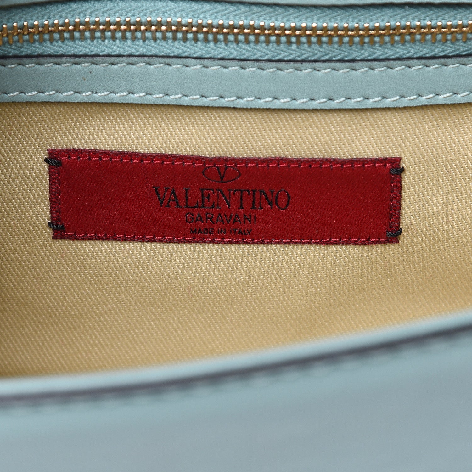 Valentino Garavani Vitello Small Glam Lock Rockstud Flap Light Blue 6 of 12