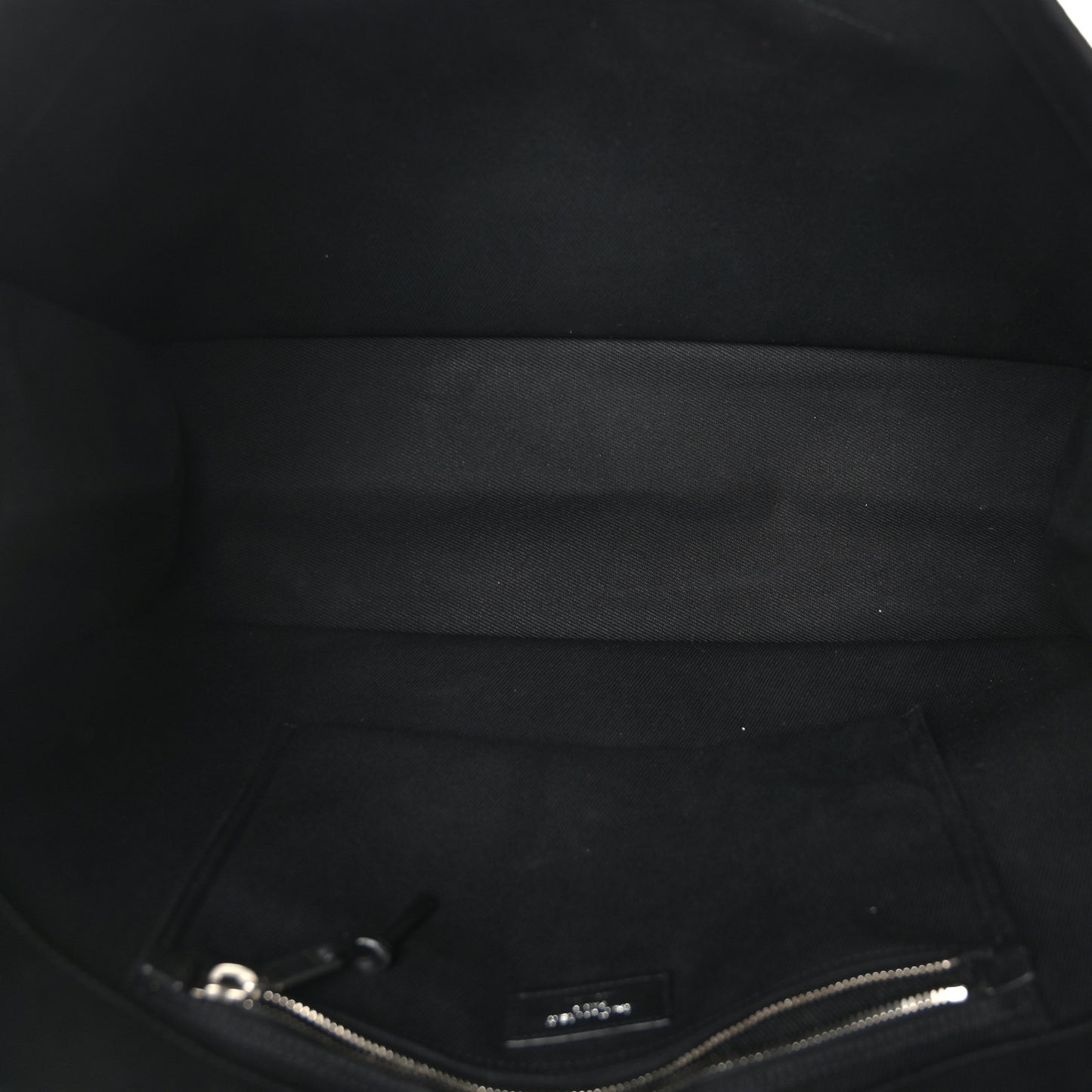 Linen Calfskin Rive Gauche Tote Black