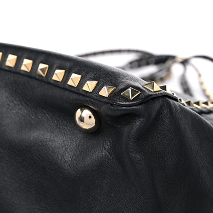 Valentino Garavani Vitello Medium Rockstud Tote Black 7 of 24