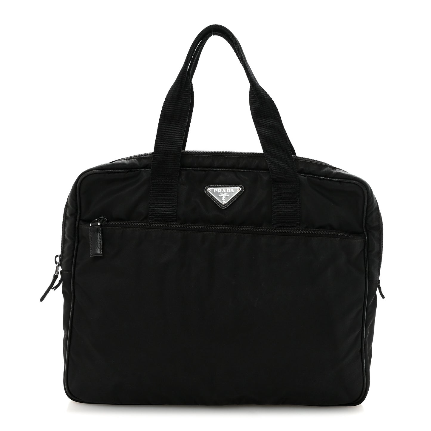Saffiano Tessuto Nylon Small Briefcase Black
