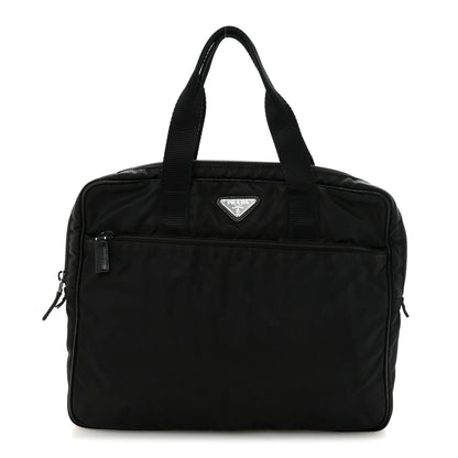 Prada Saffiano Tessuto Nylon Small Briefcase Black 1 of 9