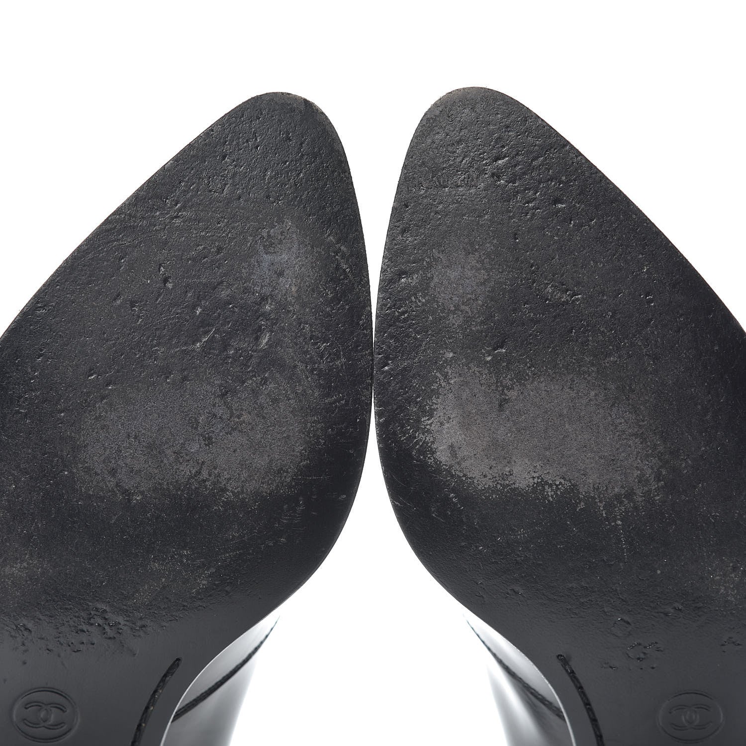 Chanel Glazed Calfskin CC Loafers 38 Black 8 of 14