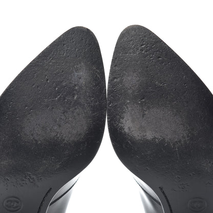 Chanel Glazed Calfskin CC Loafers 38 Black 8 of 14