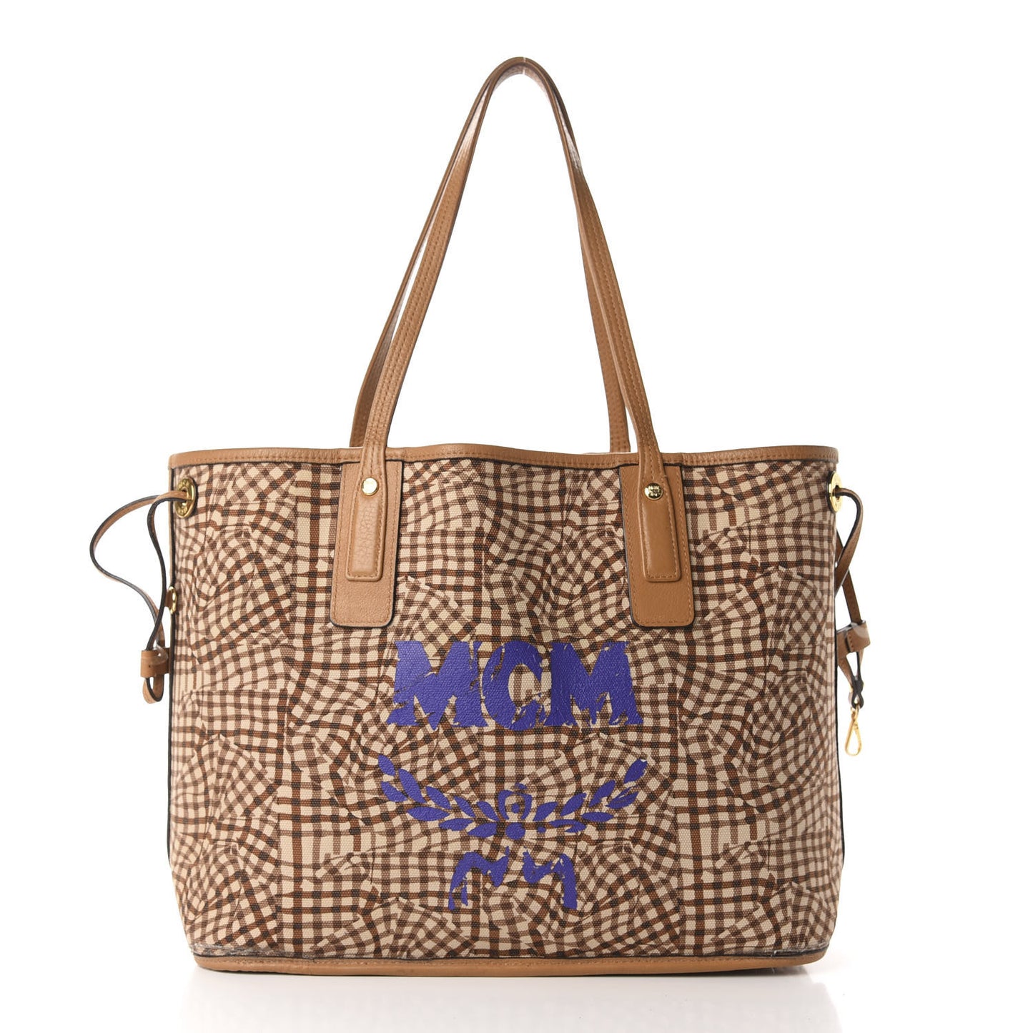 Visetos Medium Liz Reversible Shopper Tote Cognac