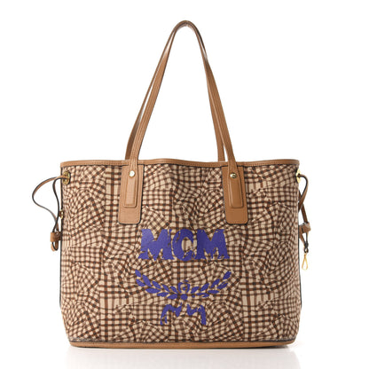 MCM Visetos Medium Liz Reversible Shopper Tote Cognac 12 of 25