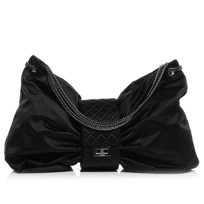Chanel Satin Large Bow Bag Black 1 of 7