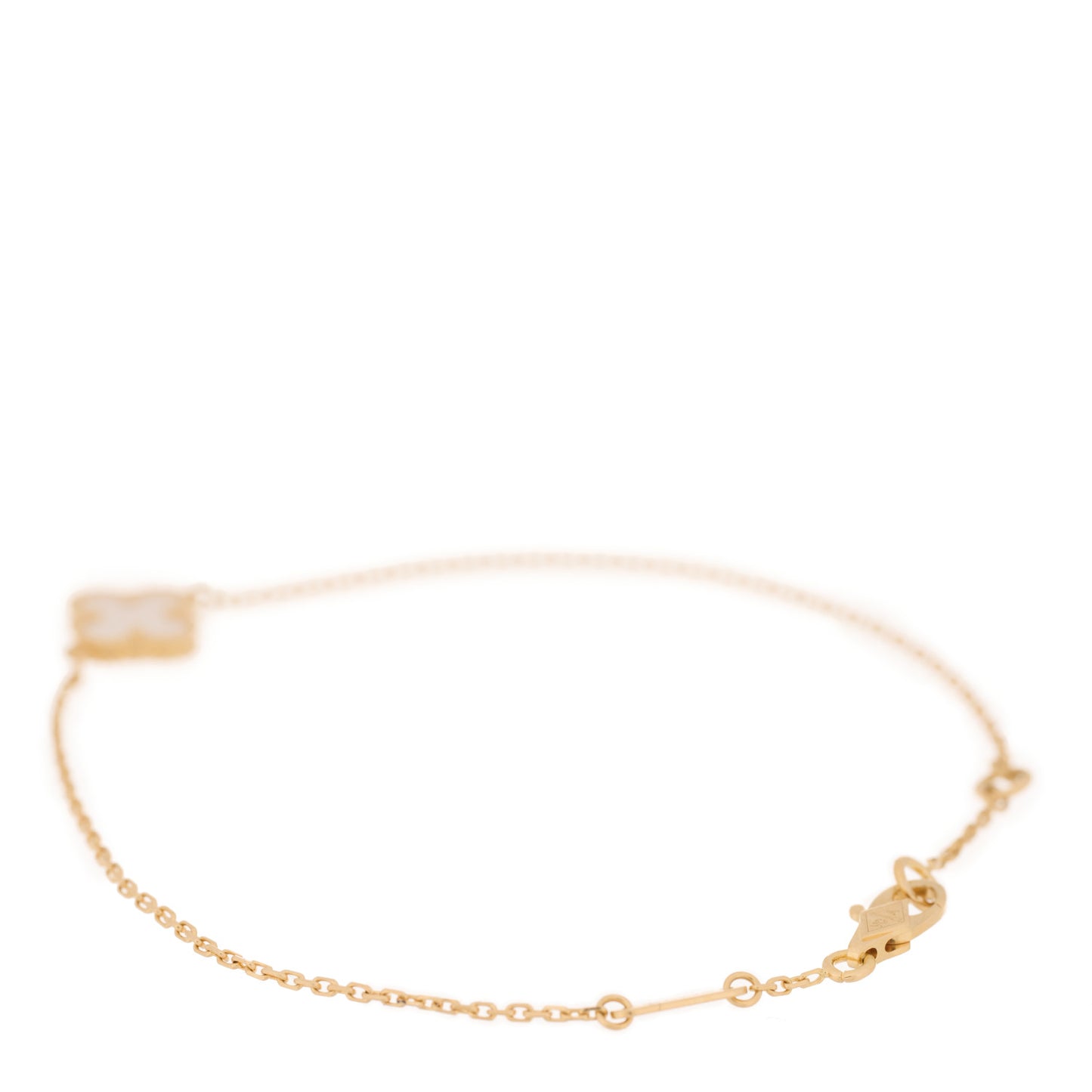 18K Yellow Gold Mother of Pearl Sweet Alhambra Bracelet