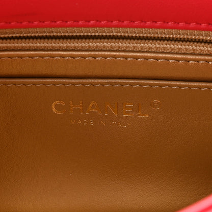 Chanel Lambskin Quilted Mini Pearl Crush Flap Red 6 of 11