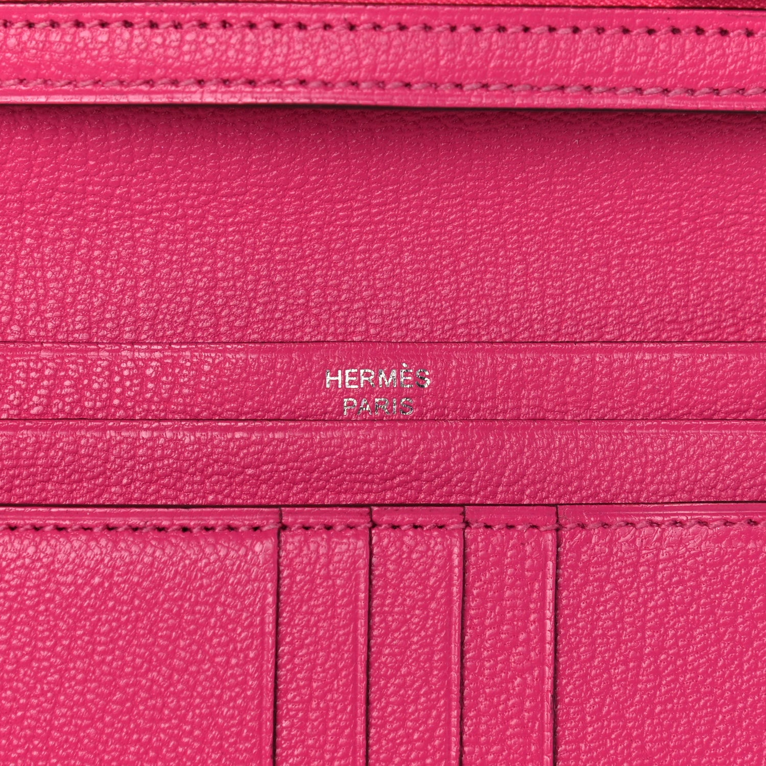 Hermes Ostrich Bearn Compact Wallet Rose Tyrien 6 of 9