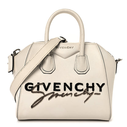Givenchy Calfskin Signature Logo Mini Antigona White 1 of 16