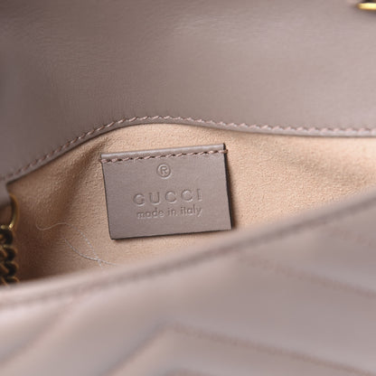 Gucci Calfskin Matelasse Super Mini GG Marmont Shoulder Bag Porcelain Rose 5 of 10