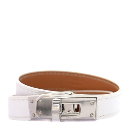 Hermes Epsom Kelly Double Tour Bracelet S White 1 of 6